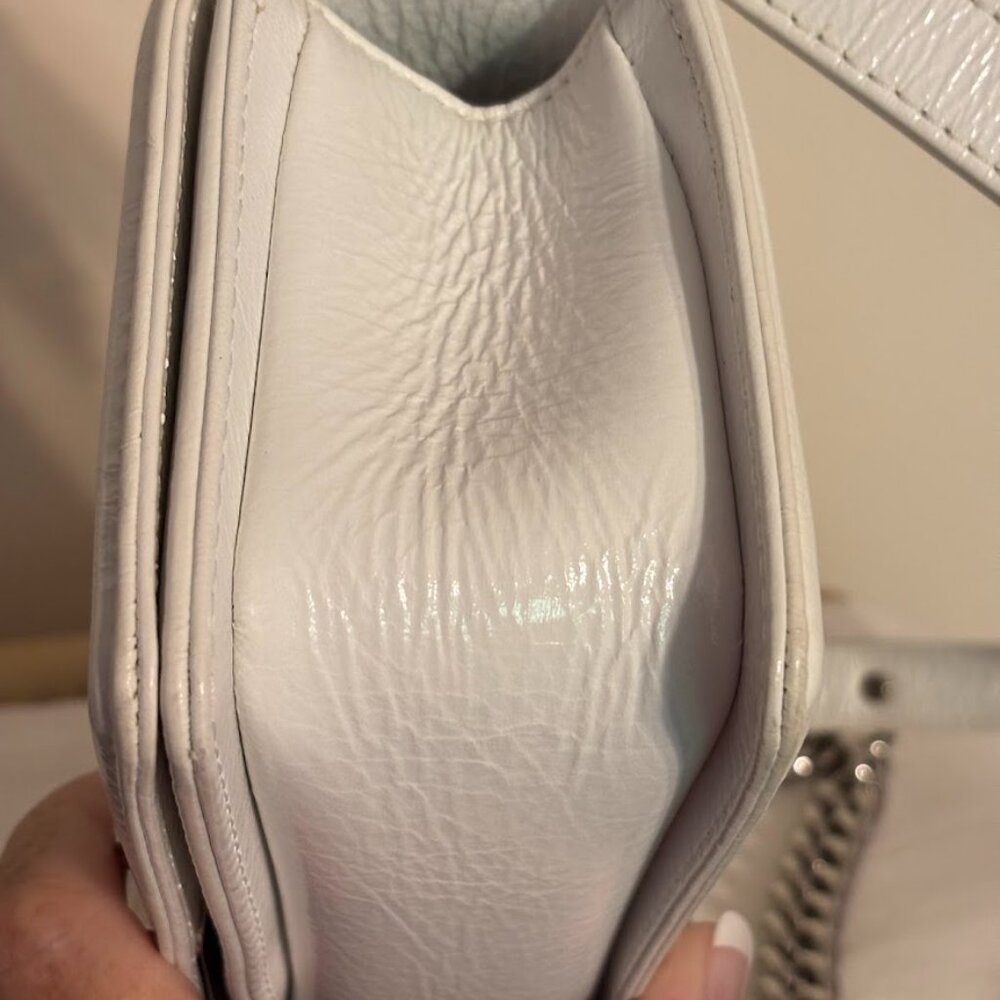 CHANEL White Mini Boy Flap Silver Hardware with Dust Bag - Picture 11 of 16